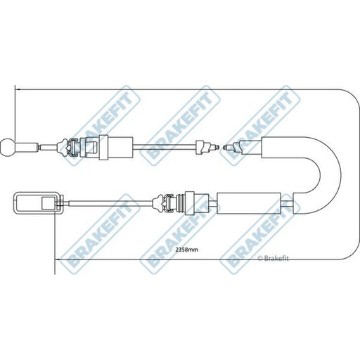 Apec Handbrake Cable Left Rear fits Citroën C8 2002 on 2.0 2.2