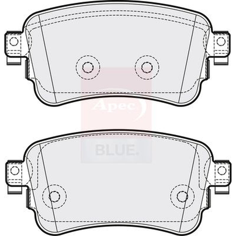 Apec Rear Brake Pad Set fits Citroën C4 Spacetourer 2018-2019 1.2 1.5 1.6 2.0