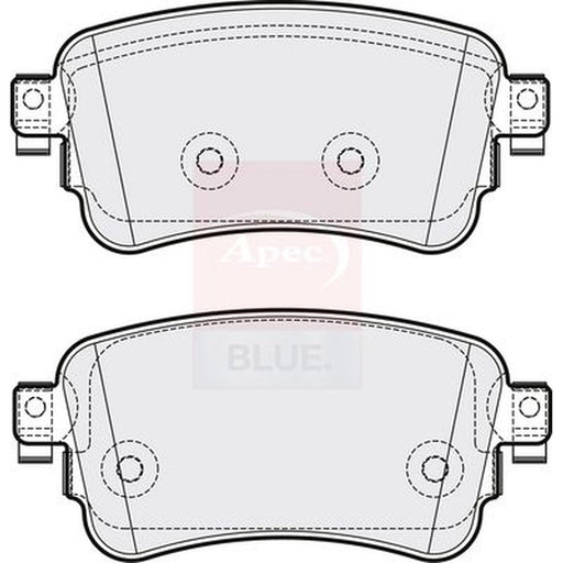 Apec Rear Brake Pad Set fits Citroën C4 Spacetourer 2018-2019 1.2 1.5 1.6 2.0
