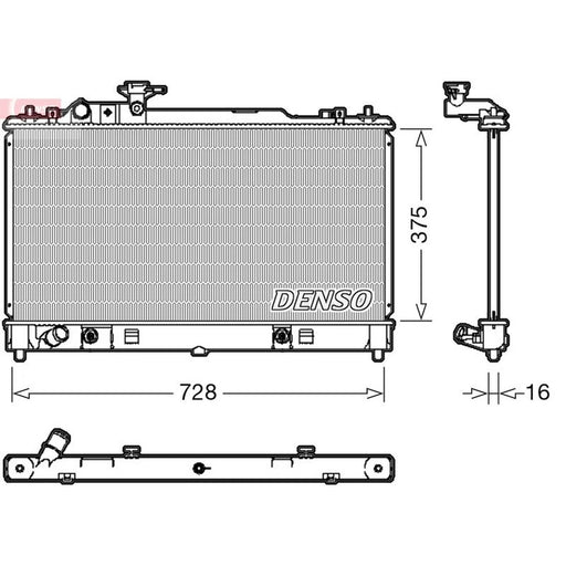 Denso Engine Radiator fits Mazda 6 2002-2007 2.0 2.3