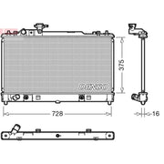 Denso Engine Radiator DRM44029