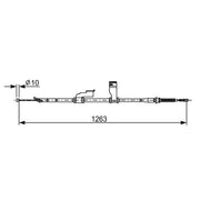 Bosch Handbrake Cable Right Rear fits Hyundai I10 I 2007-2013 1.0 1.1 1.2