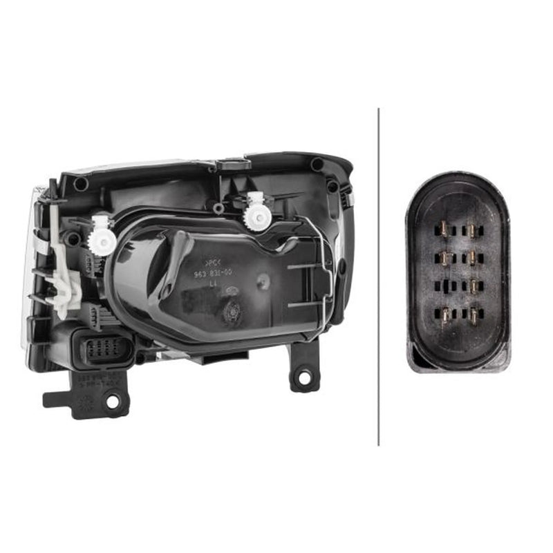 Hella Headlight Headlamp H7/H1 Left fits VW Polo 1999-2001 1.0 1.4 1.7 1.9