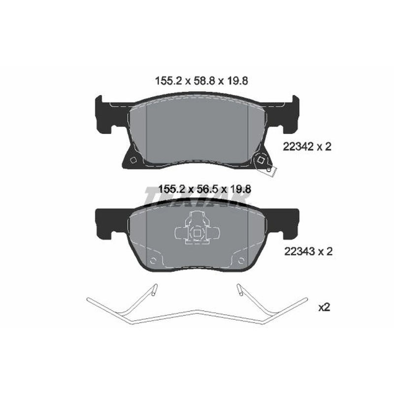 Textar Front Brake Pad Set 2234201