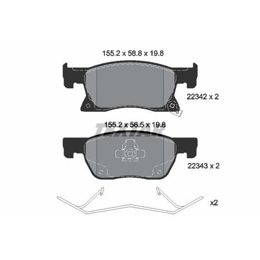 Textar Front Brake Pad Set 2234201
