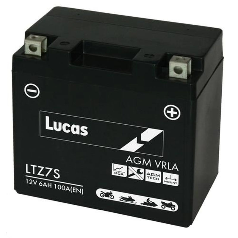 Lucas 12V Sealed Motorcycle Battery LTZ7S 6Ah