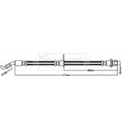 Borg & Beck Brake Hydraulic Hose Line Front Right BBH8045