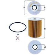 Mahle Engine Oil Filter fits BMW 3 2007-2013