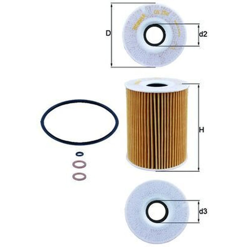Mahle Engine Oil Filter fits BMW 3 2007-2013