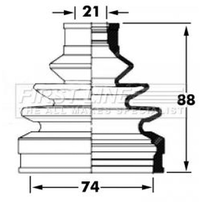 First Line Drive Shaft Bellow Kit Front Left fits Suzuki Grand Vitara I