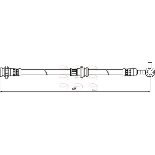 Apec Brake Hydraulic Hose Line Front Right fits Nissan Qashqai +2 2007-2014