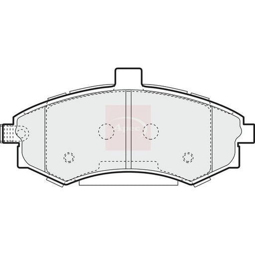 Apec Front Brake Pad Set fits Hyundai Elantra III 2000-2006 1.6 1.8 2.0
