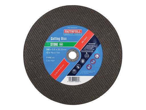 Faithfull Stone Cut Off Disc 300 x 3.5 x 22.23mm Faithfull - Dynamic Drive