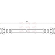 Apec Brake Hydraulic Hose Line Rear fits Abarth 500 / 595 / 695 2008 on 1.4