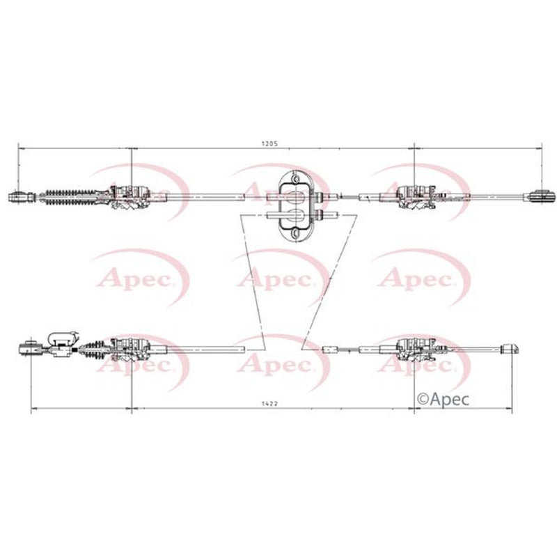 Apec Manual Transmission Cable Pull fits Ford Fiesta V 2001-2010