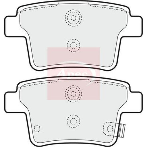 Apec Rear Brake Pad Set fits Proton Gen 2 2004-2009 1.3 1.6