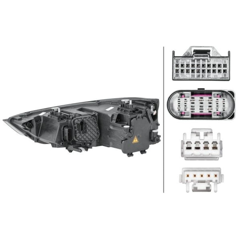 Hella Headlight Headlamp D3S (Gas Discharge Lamp) Right fits Audi A1 2010-2018