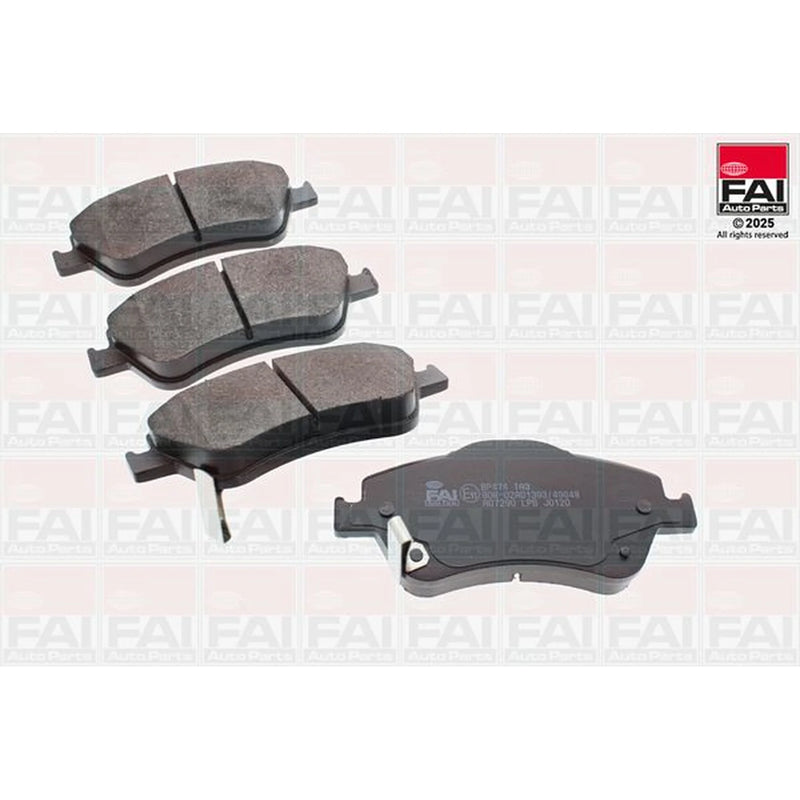 FAI Front Brake Pad Set fits Toyota Auris 2006-2012 1.33 1.4 1.6 1.8