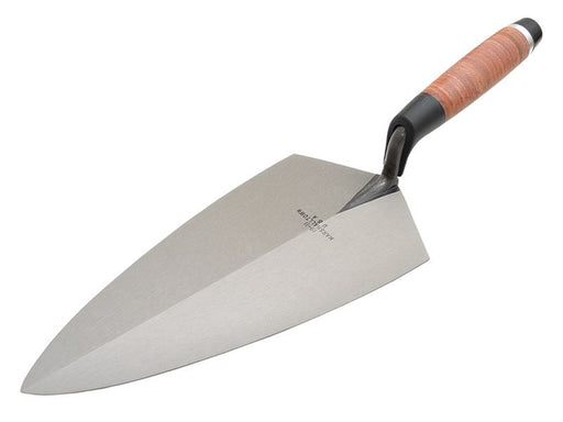 Marshalltown 19L Philadelphia Pattern Brick Trowel Leather Handle 11in Marshalltown - Dynamic Drive