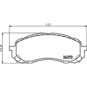 Mintex Front Brake Discs & Pads fits Subaru Impreza 2012-2016 1.6