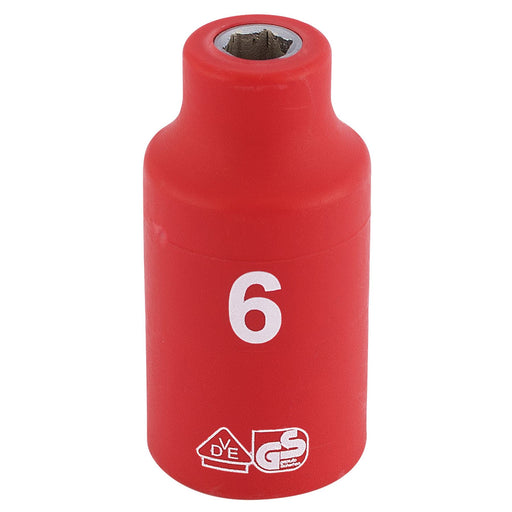 Draper Fully Insulated VDE Socket, 3/8" Sq. Dr., 6mm 31494 Draper - Dynamic Drive