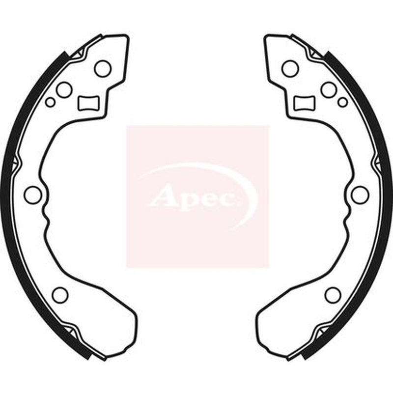 Apec Brake Shoe Set Axle Kit fits Kia Rio I 2000-2005 1.3 1.5