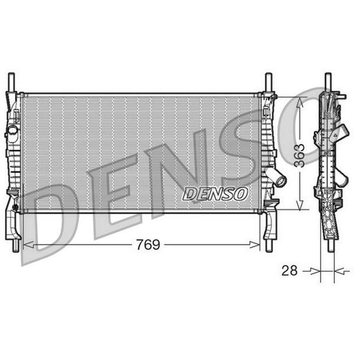 Denso Engine Radiator fits Ford Transit 2006-2014 2.2 2.3 2.4 3.2