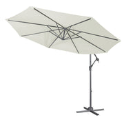 Dellonda Banana Parasol with Cover 3m - Cream DG265 Dellonda - Dynamic Drive