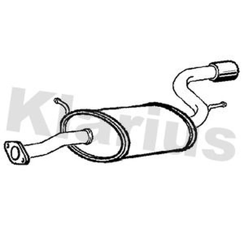 Klarius Box With Tail Pipe Left Rear fits Chevrolet Captiva 2006-2009 2.0