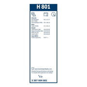 Bosch Conventional Wiper Blade 260mm — H801 fits Chevrolet Aveo 2011-2015