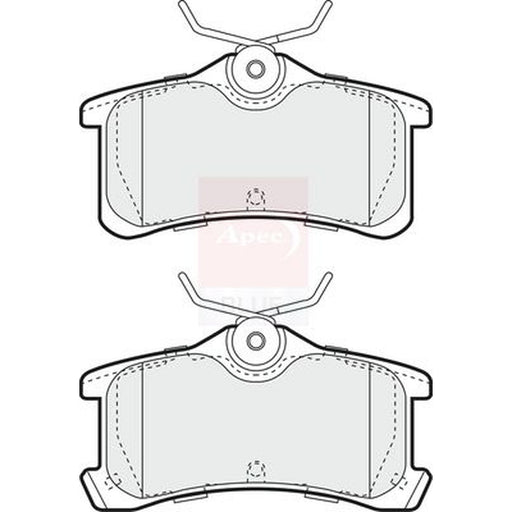 Apec Rear Brake Pad Set fits Toyota Avensis 1999-2003 1.6 1.8 2.0