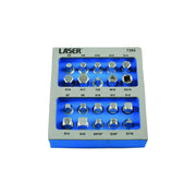 Laser Sump Plug Key Set 3/8"D 20pc 7365 Laser - Dynamic Drive