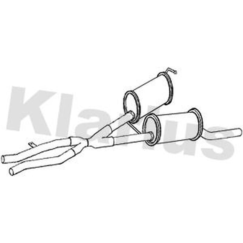 Klarius Box With Centre Pipe Centre fits BMW 5 1996-2004