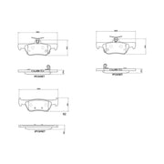 Brembo 4 x Rear Brake Pad Set fits Honda Jazz V 2020 on 1.5