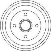 Abtex Brake Drum Assembly Rear fits Ford Focus I 1998-2005 1.4 1.6 1.8 2.0