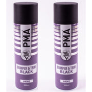2x Autotek Professional Black Bumper and Trim 500ml Spray Paint High Coverage Autotek - Dynamic Drive