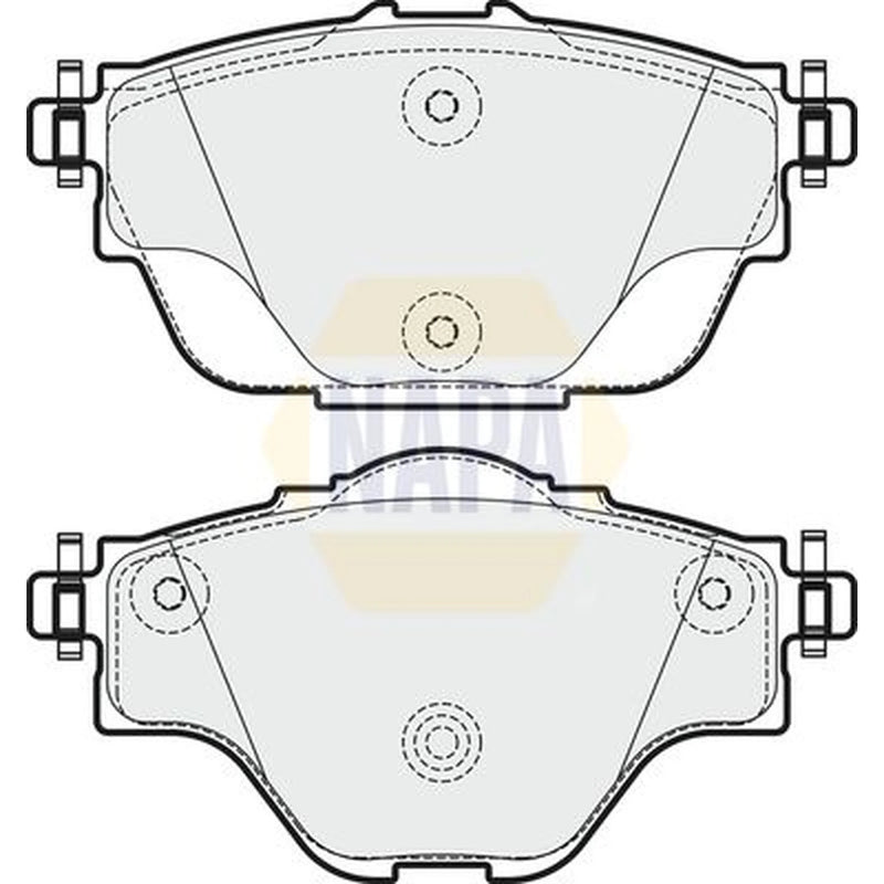 NAPA Rear Brake Pad Set fits Citroën C4 Grand Picasso II 2013-2018 1.2 1.6 2.0