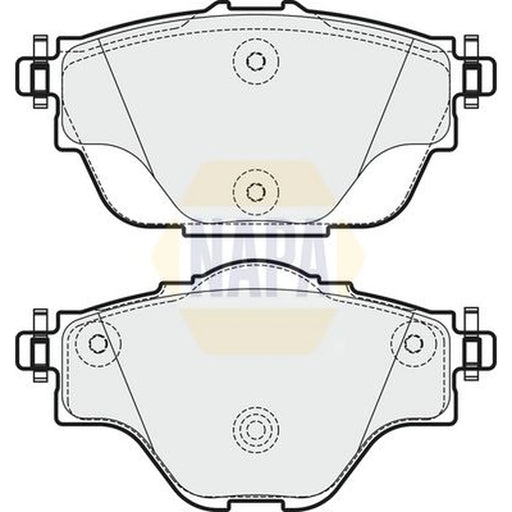 NAPA Rear Brake Pad Set fits Citroën C4 Grand Picasso II 2013-2018 1.2 1.6 2.0