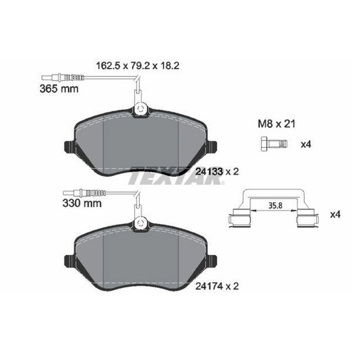 Textar Front Brake Pad Set 2413301
