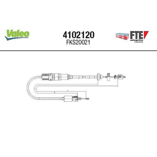Valeo Clutch Control Cable Pull 4102120