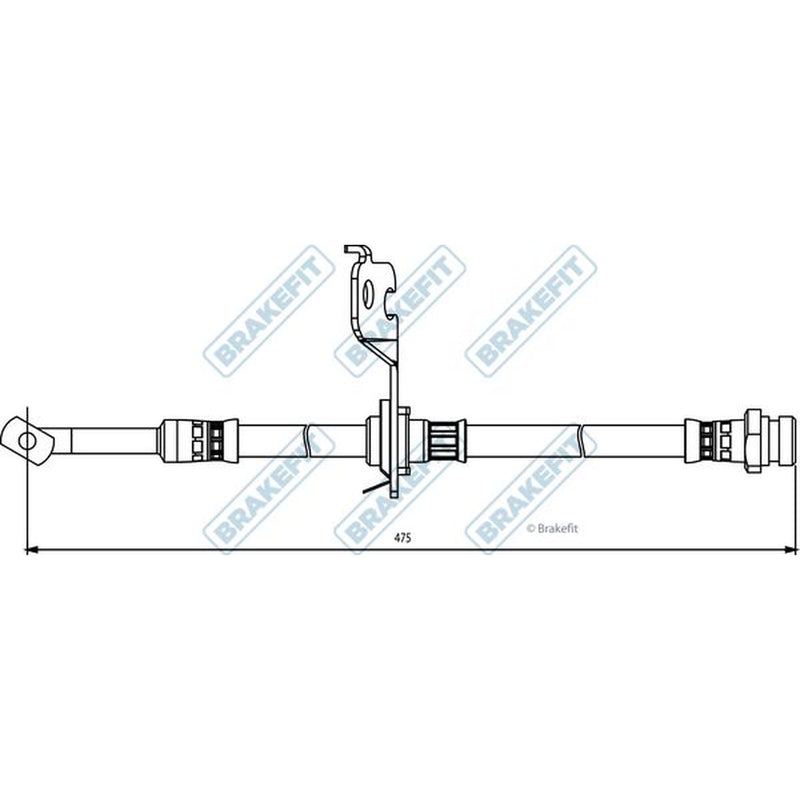 Apec Brake Hydraulic Hose Line Rear Left fits Kia Picanto I 2004-2011 1.0 1.1