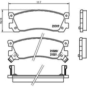 Mintex Rear Brake Pad Set fits Eunos 800 1993-2000 2.5