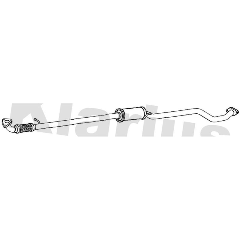 Klarius Box With Centre Pipe Centre fits Opel Karl 2015-2019 1.0
