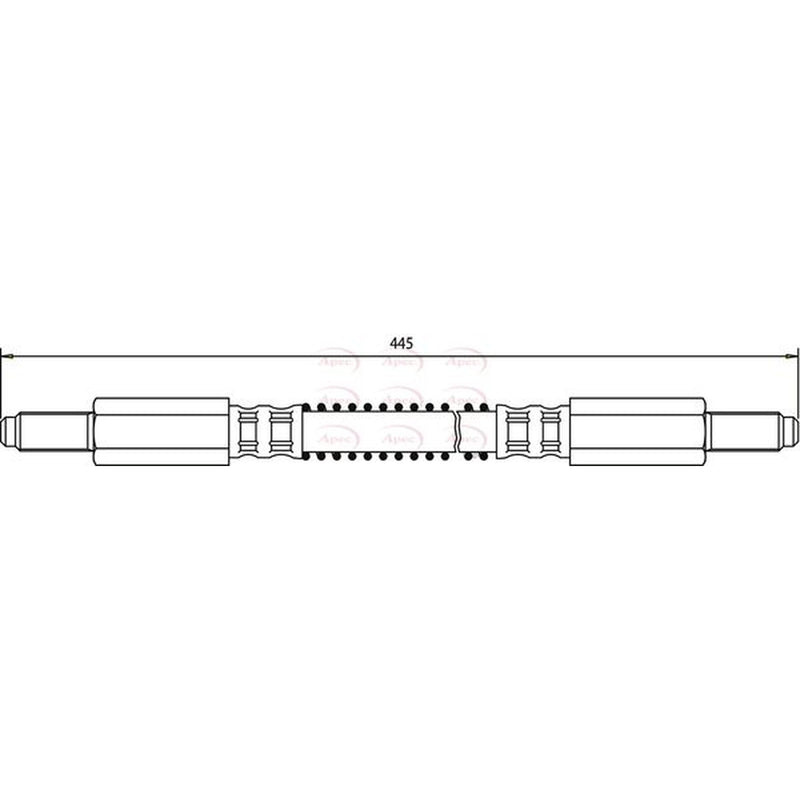 Apec Brake Hydraulic Hose Line Front fits Land Rover 110/127 1983-1990 2.3 2.5