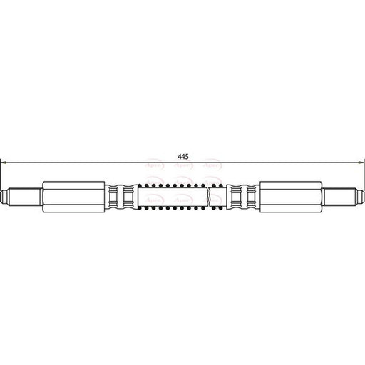 Apec Brake Hydraulic Hose Line Front fits Land Rover 110/127 1983-1990 2.3 2.5