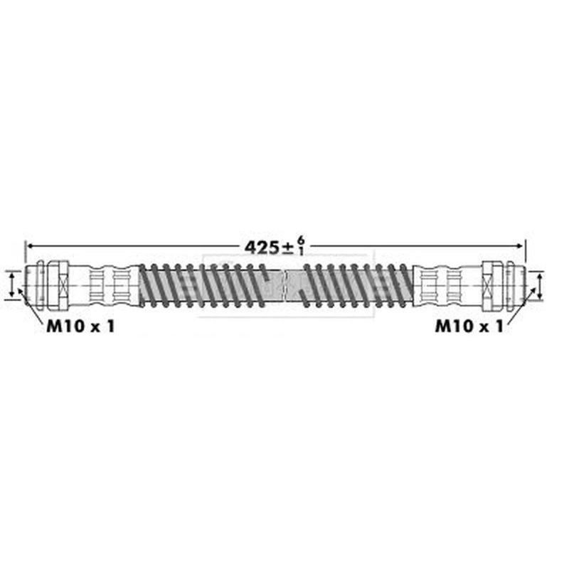 Borg & Beck Brake Hydraulic Hose Line Rear Right BBH7301