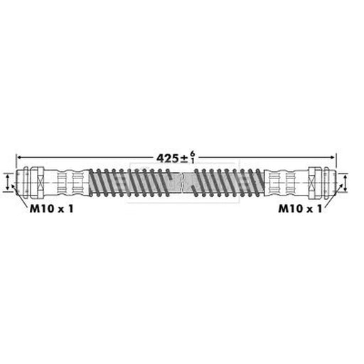 Borg & Beck Brake Hydraulic Hose Line Rear Right BBH7301