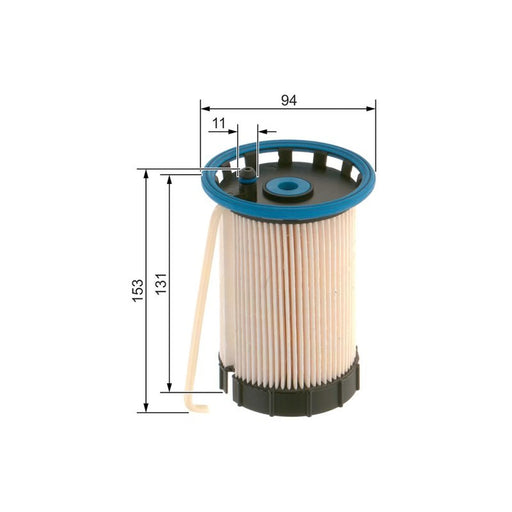 Bosch Fuel Filter Element fits Audi Q3 2011-2018 2.0