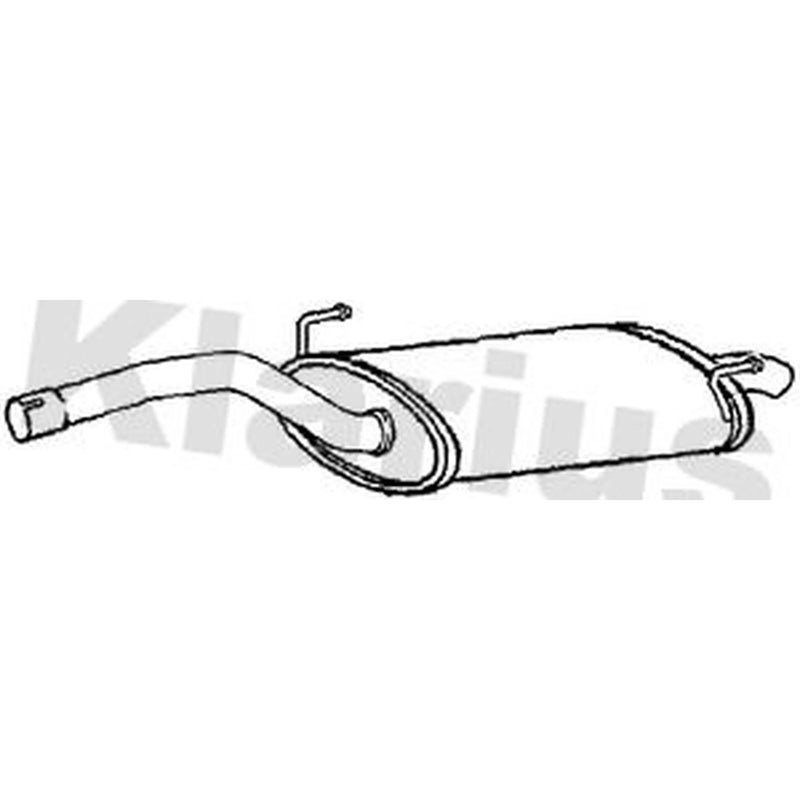 Klarius Box With Tail Pipe Rear fits Citroën C8 2002 on 2.0