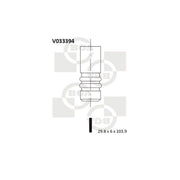 BGA Engine Exhaust Valve 29mm Head V033394